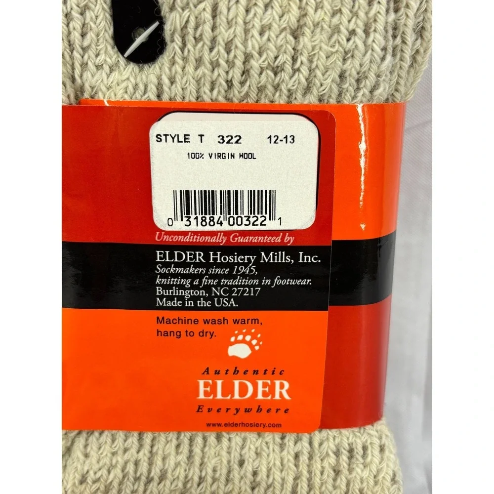 Elder Everywhere Thermal Socks Mens Gray Brown Wool 12-13 Lot of 2 Vintage T 322